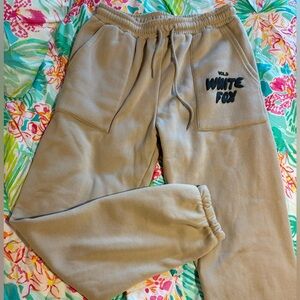 White Fox Boutique Tan Joggers